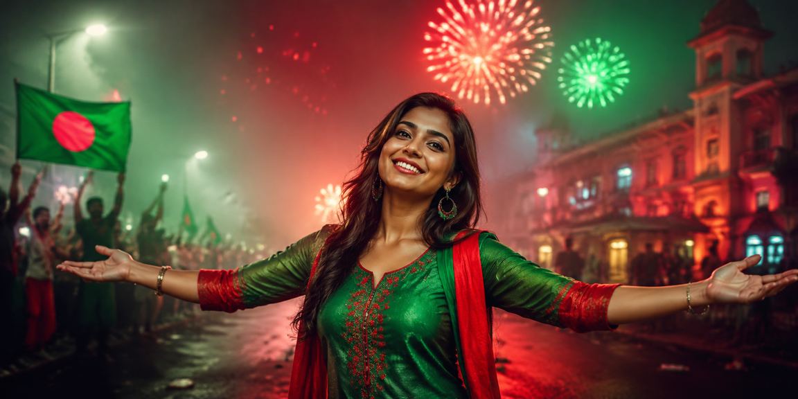 রংপুরে বাংলাদেশের লাল-সবুজ পতাকার সামনে ক্রিকেট বেটিং করছেন একজন খেলোয়াড়